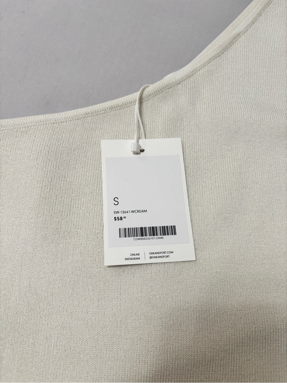 OAK + FORT One-Shoulder Cutout Dress in Cream - Picture 2 of 2